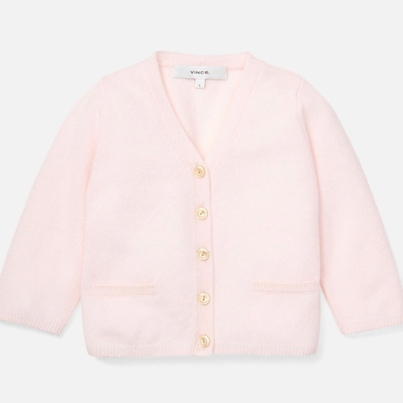 Vince Camuto Baby Cashmere Cardigan size 6-9 months soft pink - Picture 1 of 7